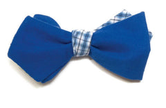 Mrs. Robinson - Reversible blue bow tie