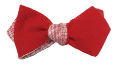 No way Rosé - Linen bow tie in red