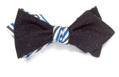 Prep Stripe - Reversible denim bow tie